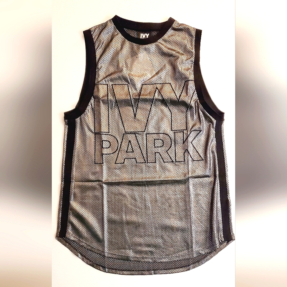 Ivy Park Black Mesh Tank Top